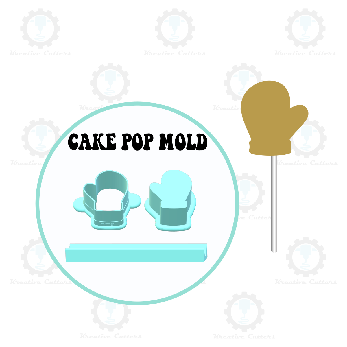 Mitten Cake Pop Mold | Deluxe Cutter, Popper, and Tray Option
