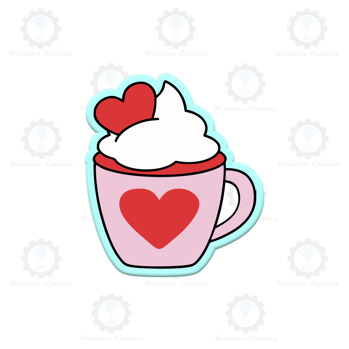 Valentines Heart Mug Cookie Cutters