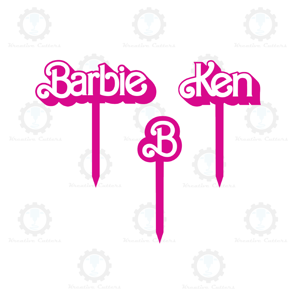 Doll Text Cupcake & Cake Toppers