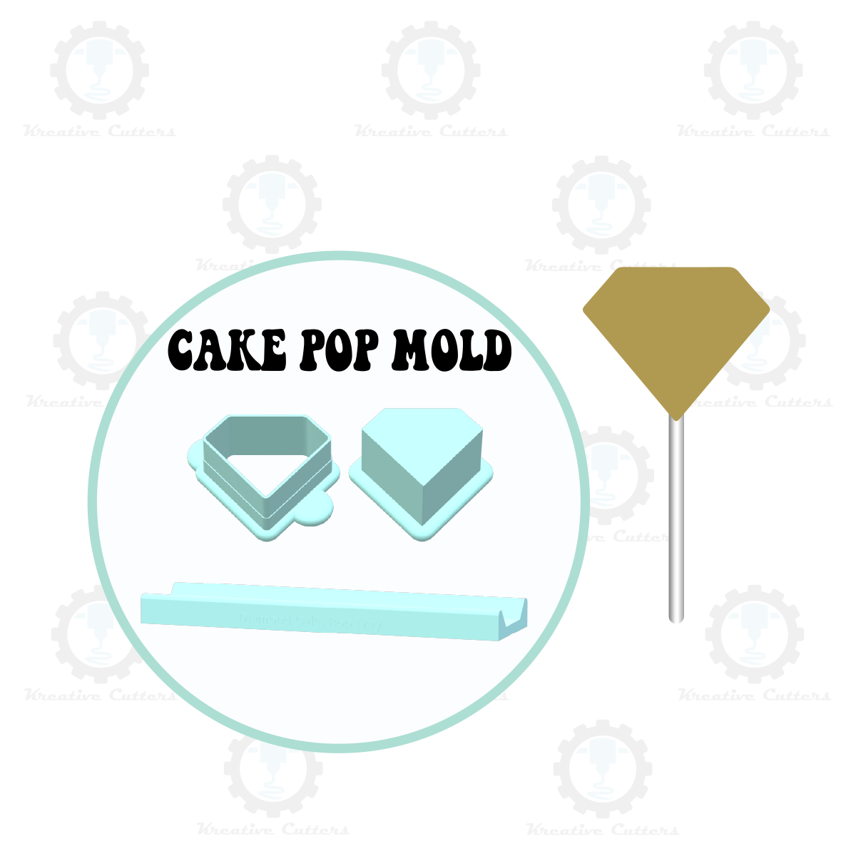 Diamond Cake Pop Mold | Deluxe Cutter, Popper, and Tray Option