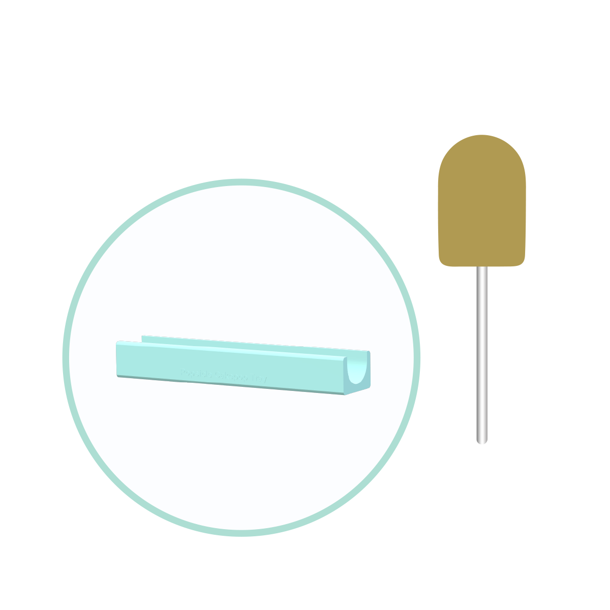 Popsicle Cake Pop Mold | Small 2in x 1.3in Deluxe Cutter, Popper and Tray
