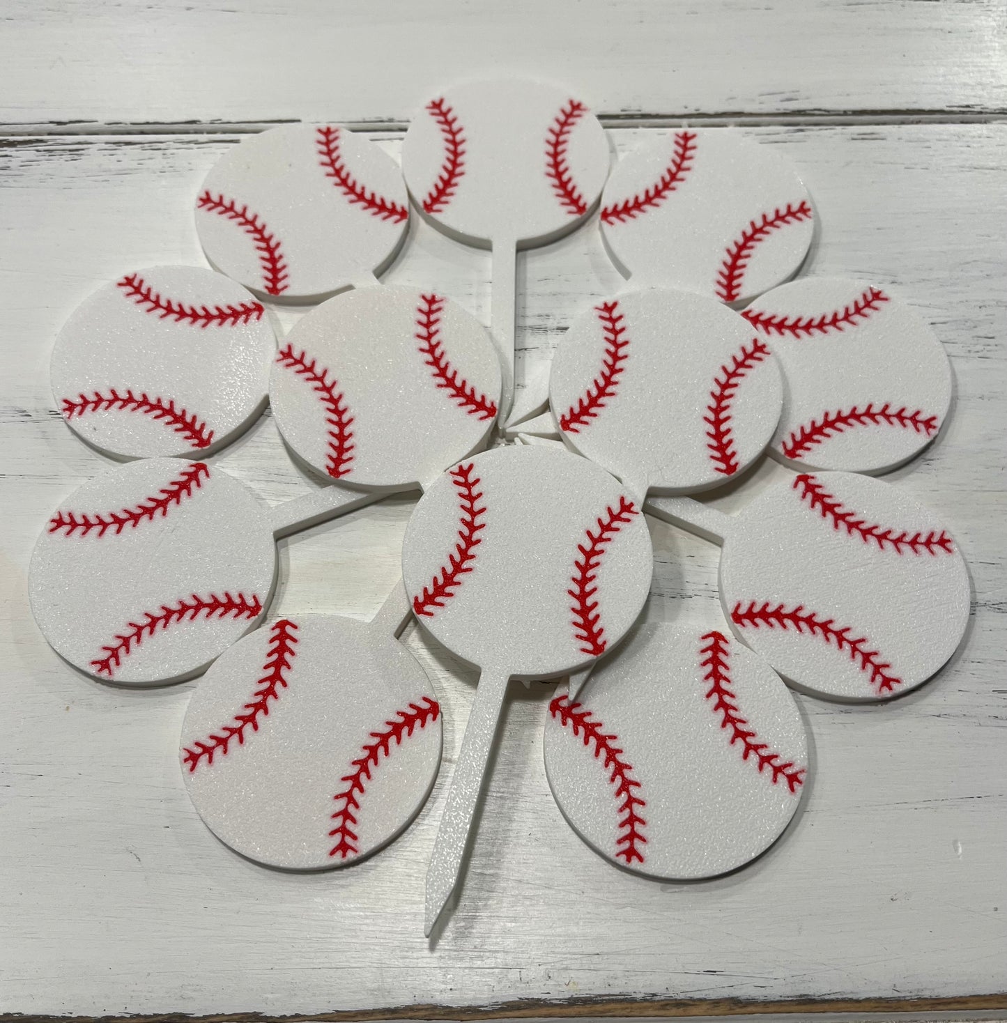 Baseball Cupcake Toppers