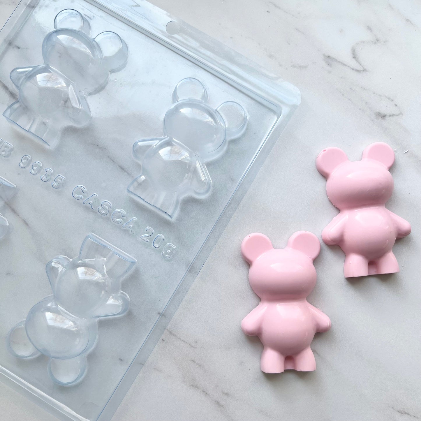 MINI TEDDY BEAR 3 PART MOLD (4 TEDDY BEARS)