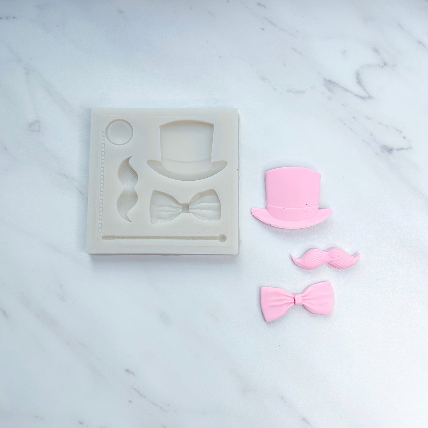 HAT MUSTACHE AND BOW MOLD