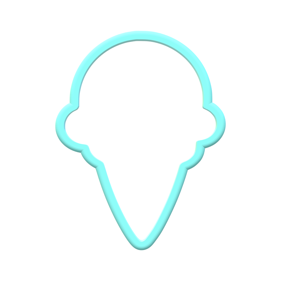 Ice Cream Cone Cookie Cutter | STL File