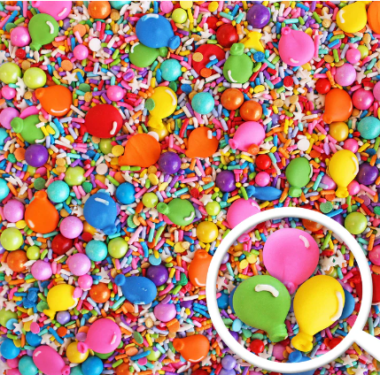 Sprinkle Pop Birthday Party Sprinkle Mix 4oz Bottle