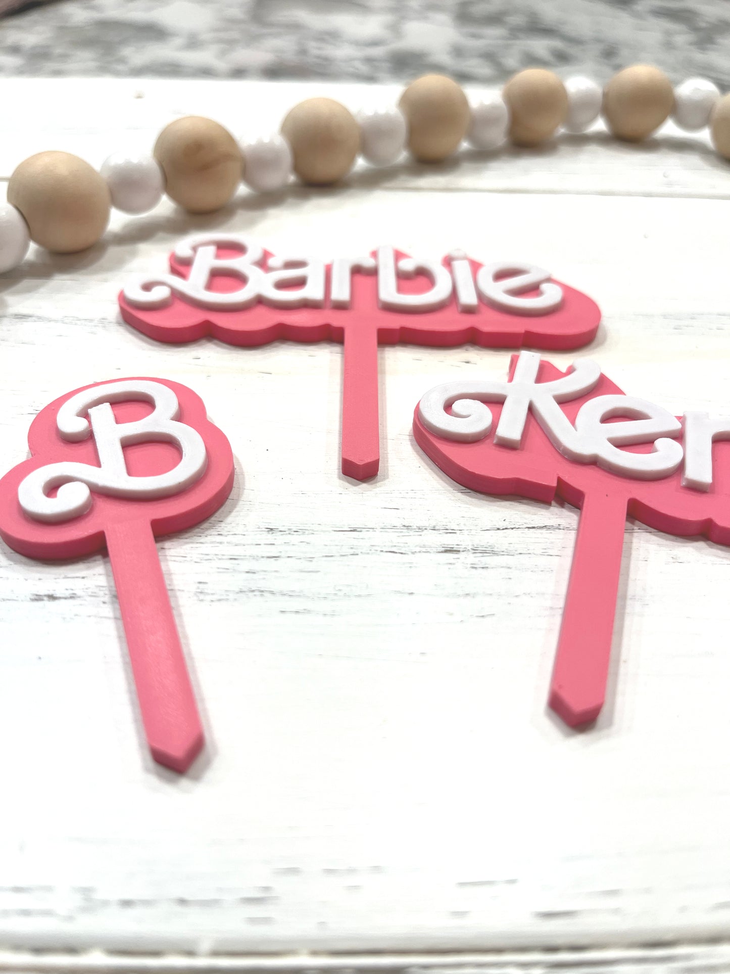 Doll Text Cupcake & Cake Toppers