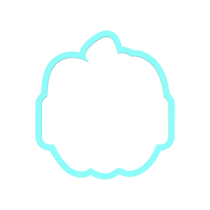 Apple with Text Box Cookie Cutter | STL File