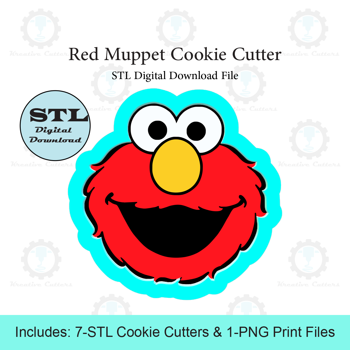 Red Muppet Cookie Cutter | STL File