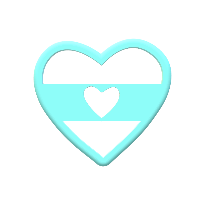 Donut Heart Cookie Cutter Set | STL File