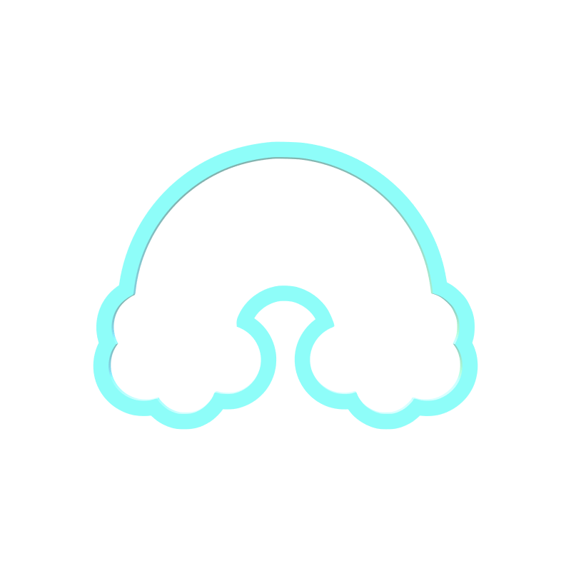 Rainbow Clouds Cookie Cutter | Multi Cutter | STL File