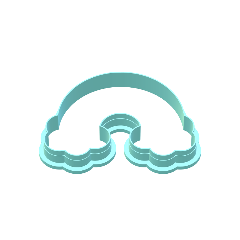 Rainbow Clouds Cookie Cutter | Multi Cutter | STL File