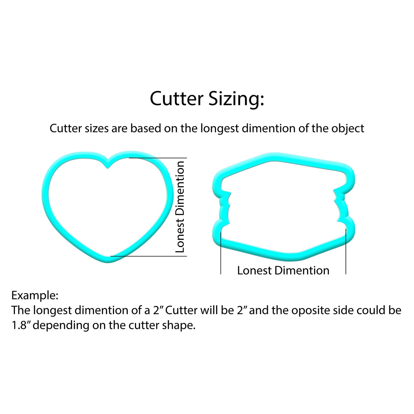 Rainbow 3d printed Cookie Cutter Set.