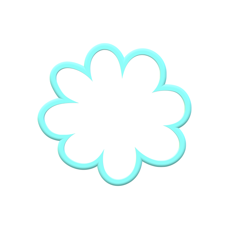 Checkered Daisy Cookie Cutters | STL File