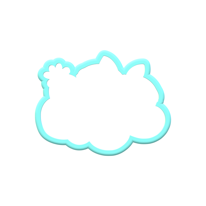 Girly Cloud Cookie Cutters | STL File
