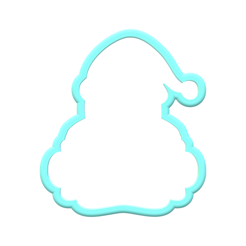 Santa Cookie Cutter STL File | Kreative Cutters – Kreative Cutters INC