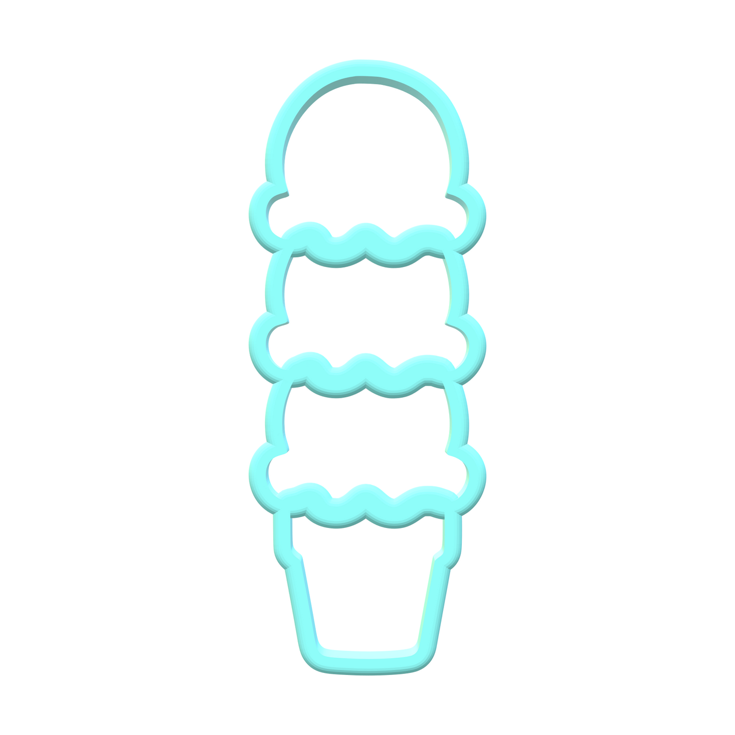 Ice Cream Cone Cookie Cutter | STL File