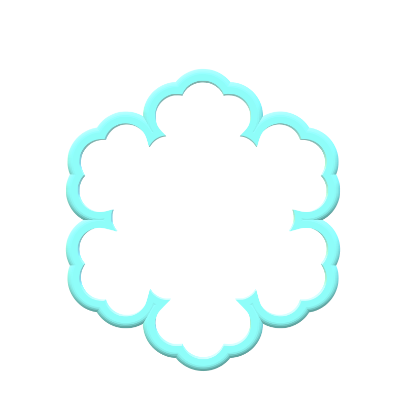 Pink Snowflake Cookie Cutter | STL File