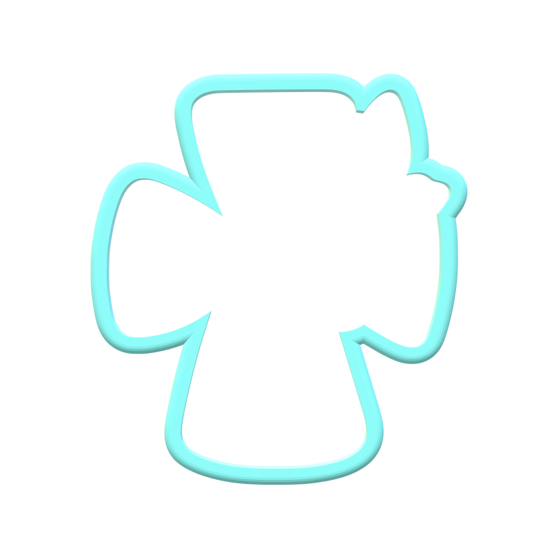 Floral Heart Cross Cookie Cutters | STL Files