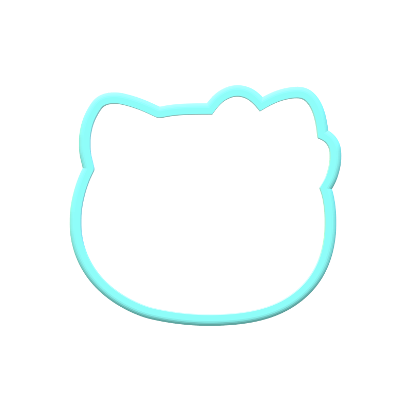 Kitty Face Cookie Cutters | STL File