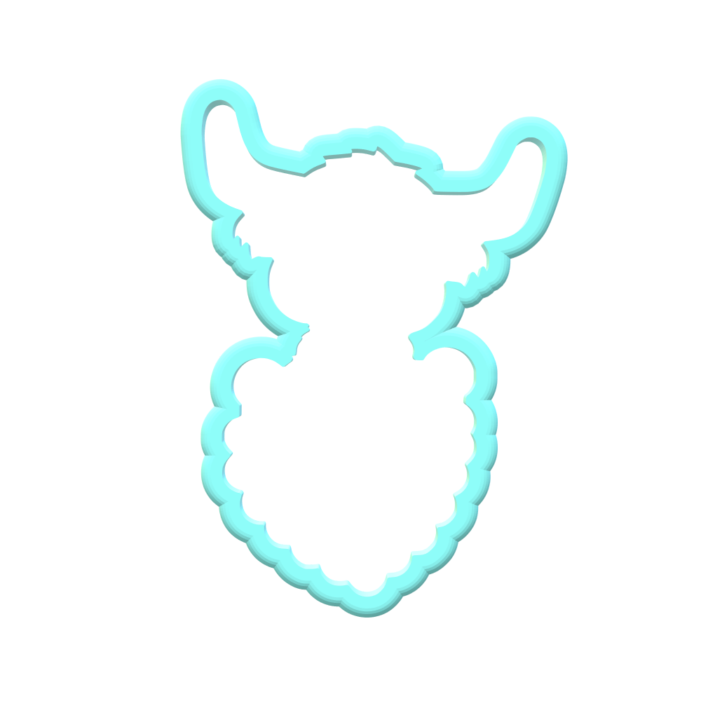 Highland Cow with Heart Box Cookie Cutters