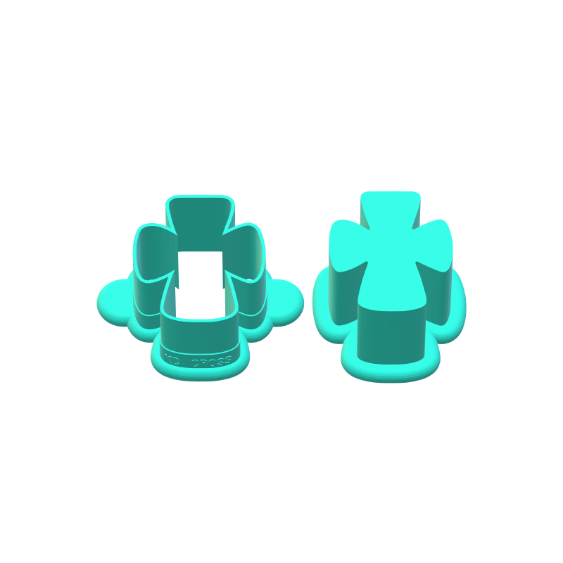 Chubby Cross Cake Pop Mold | Deluxe Cutter, Popper, Fondant Cutter and Tray Option