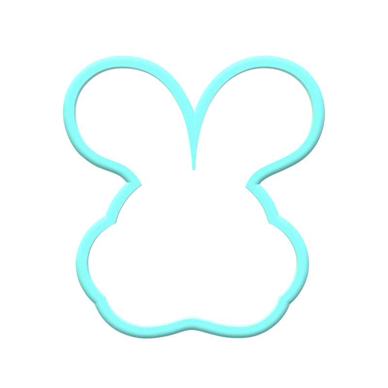 Bunny with glasses Cookie Cutter | STL File