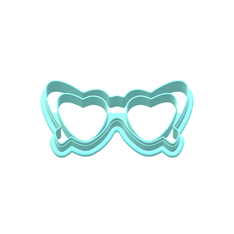 Retro Heart Sunglasses Cookie Cutters | Standard & Imprint Cutters Included | STL Files