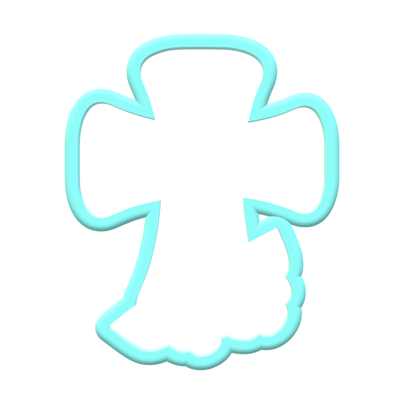 Cross With Flowers Cookie Cutter | STL File