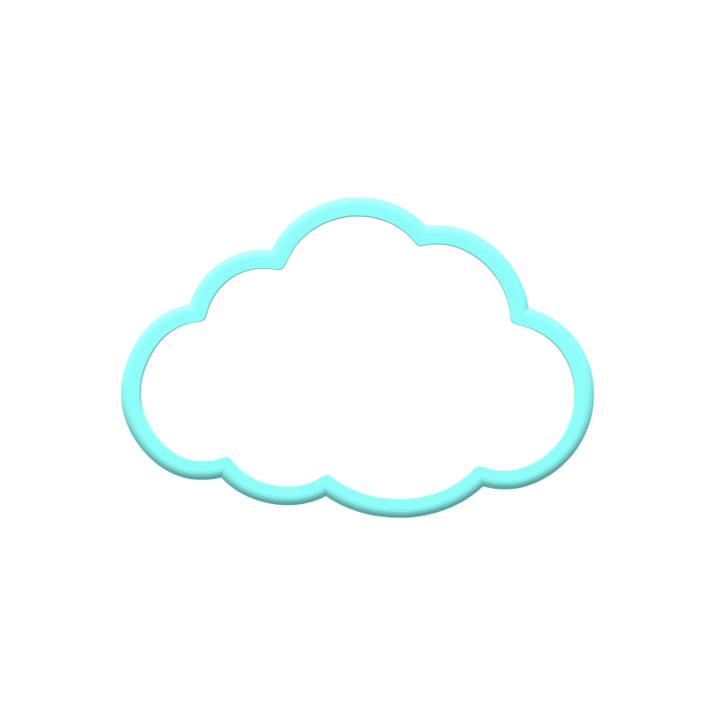 Cloud Cookie Cutter | STL File