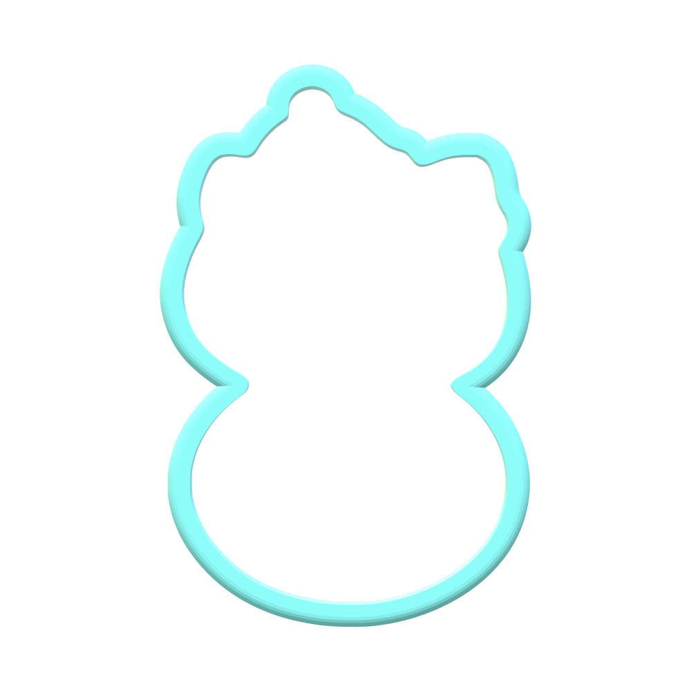 Snowman Kitty Cookie Cutters | STL File