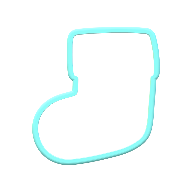 Chubby Christmas Stocking Cookie Cutter | STL File