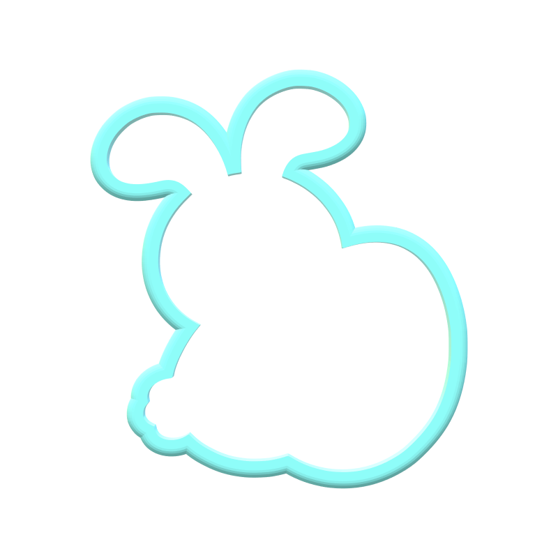 Bunny Holding Egg Cookie Cutter | STL File
