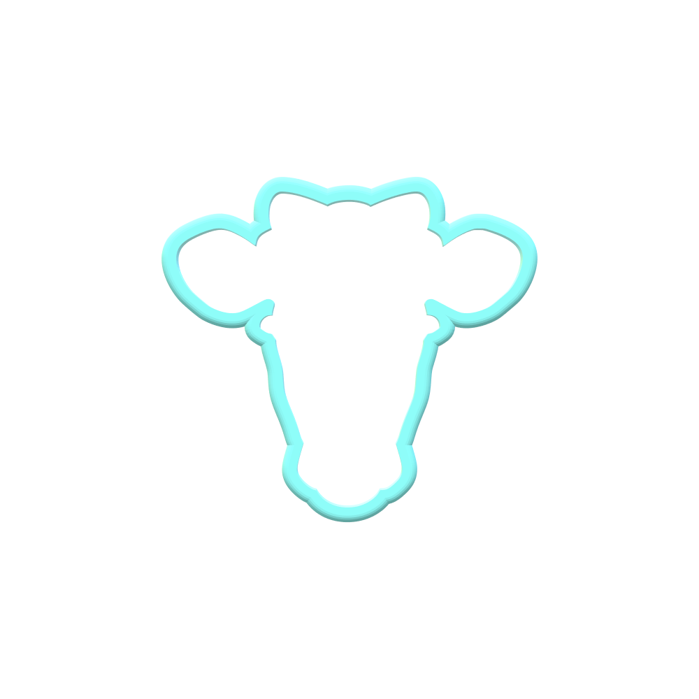 Cow With Bow Cookie Cutters | STL File