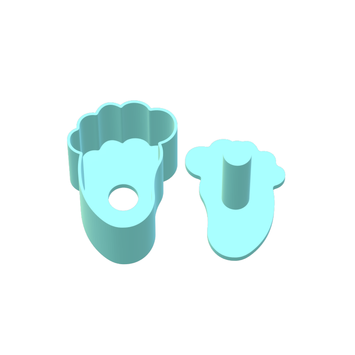 Baby Feet Cake Pop Mold | Digital Download STL File