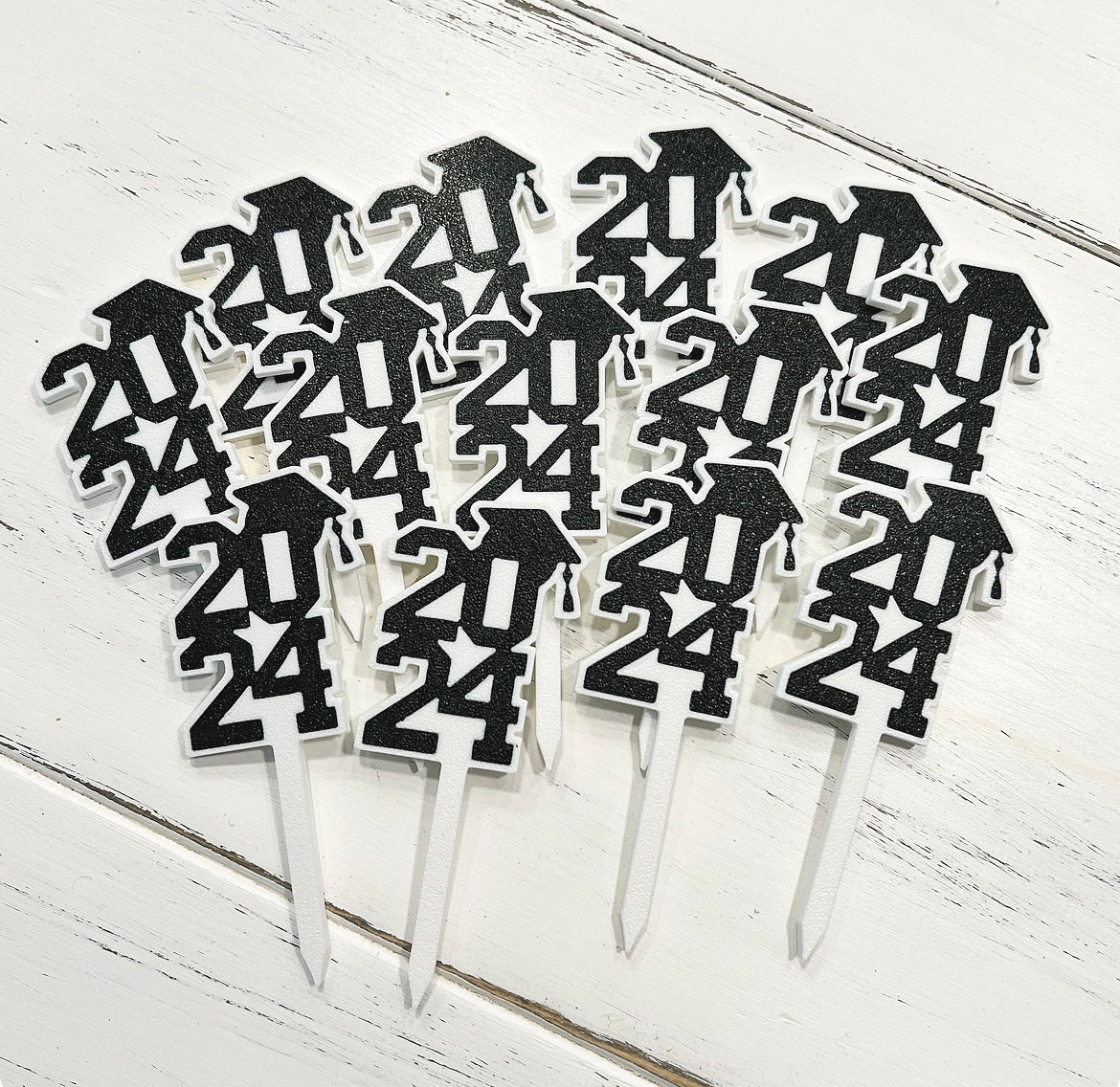 Graduation 2024 Cupcake Toppers | Set of 12