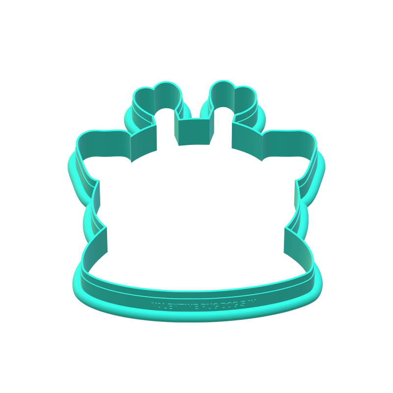 Valentine Pug Dog Cookie Cutters | Digital Download STL Files