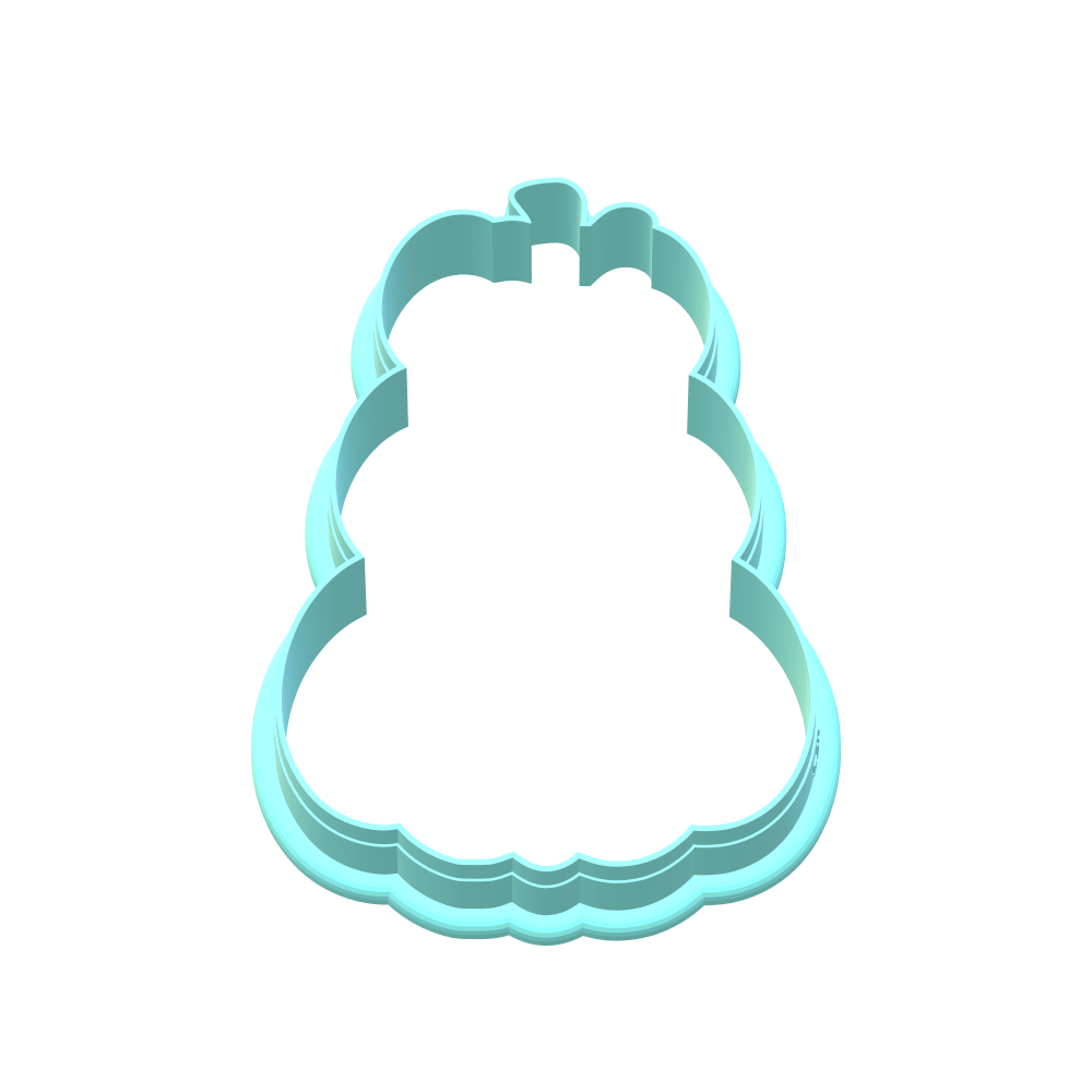 Fall Stacked Pumpkins with floral leaves Cookie Cutters | Digital Download STL Files