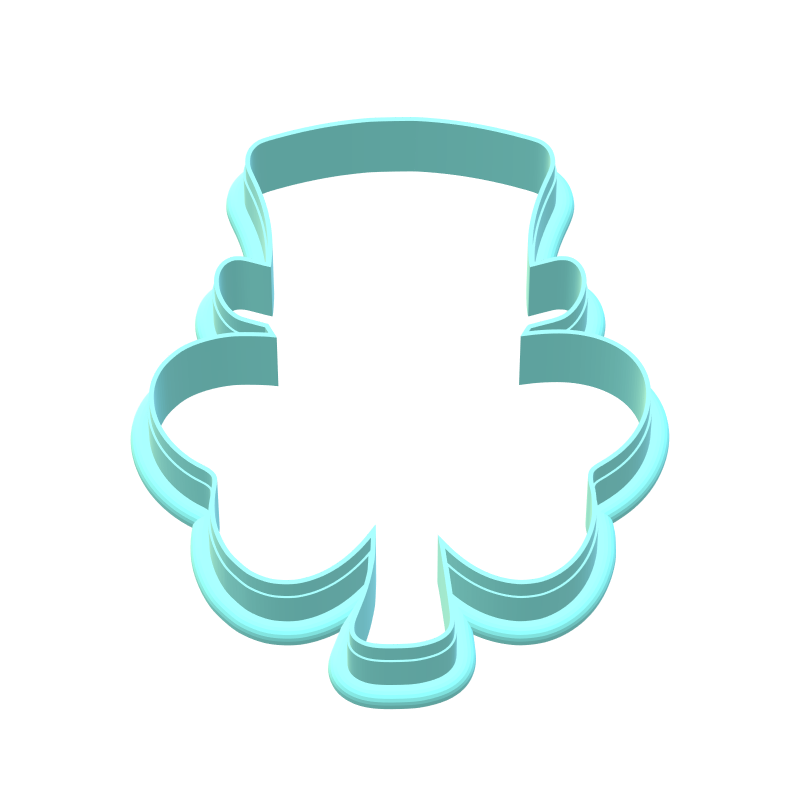 Clover With Hat Cookie Cutter | STL File