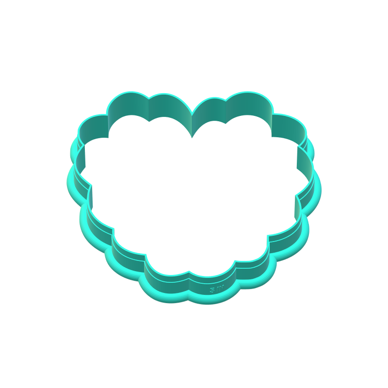 Scalloped Heart with Cherries Cookie Cutters | Digital Download STL Files