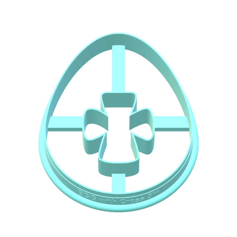 EGG with Cross Cutout Cookie Cutter | STL File