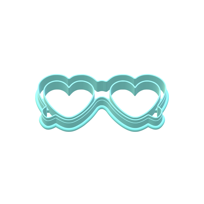 Heart Sunglasses Cookie Cutters | With Imprint Cutter Option