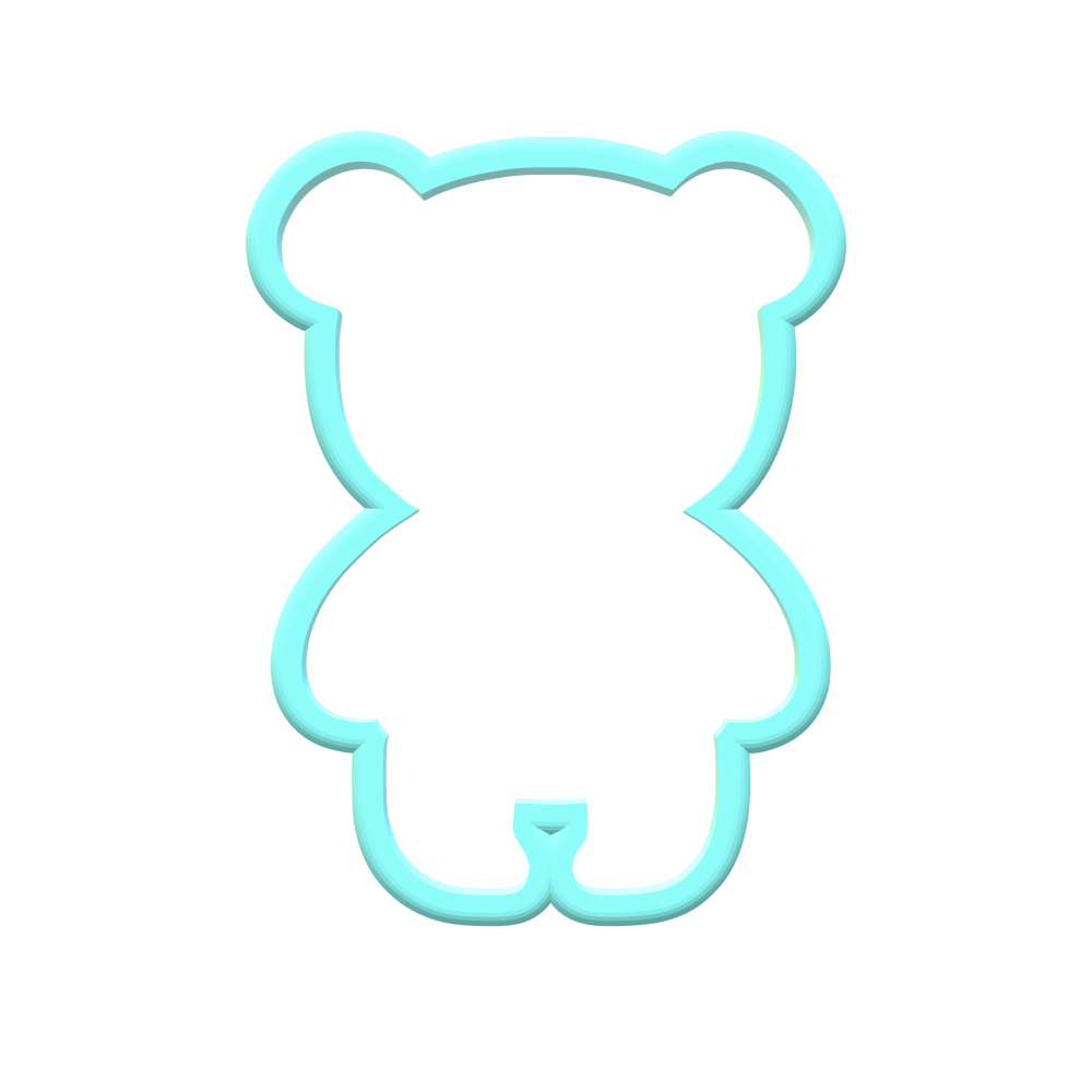 Teddy Bear Cookie Cutters with Name Placard option