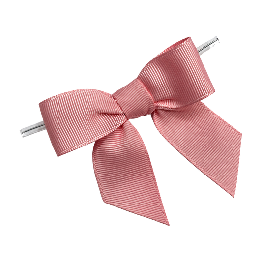 Rose Pink Pre-Tied Bow w/Wire