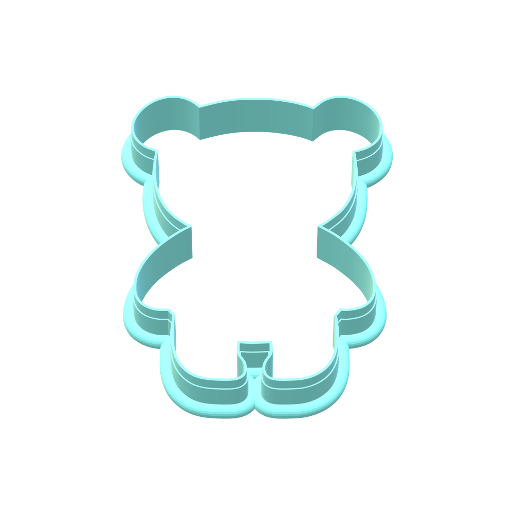 Teddy Bear Cookie Cutters with Name Placard option