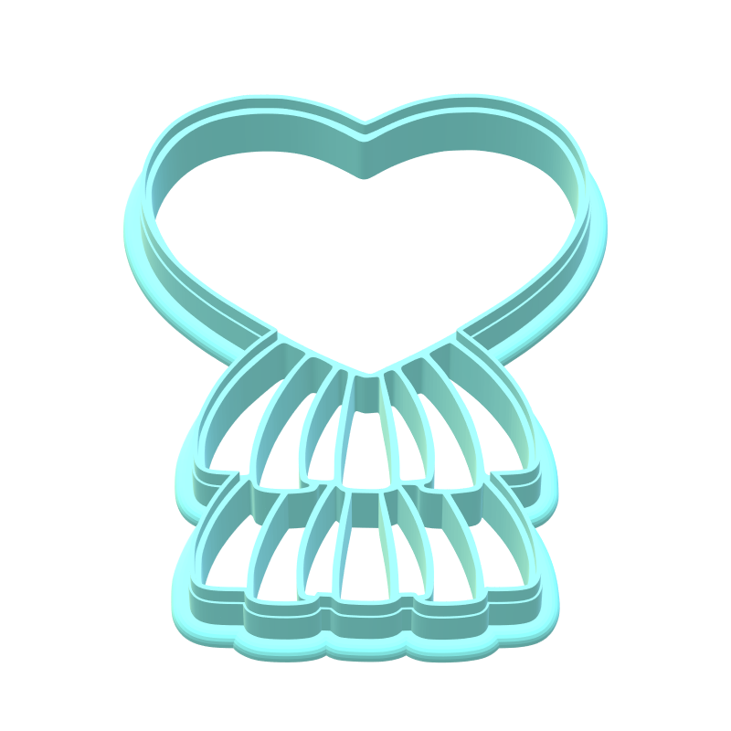 Heart Tassel Cookie Cutters | With Imprint Cutter Option