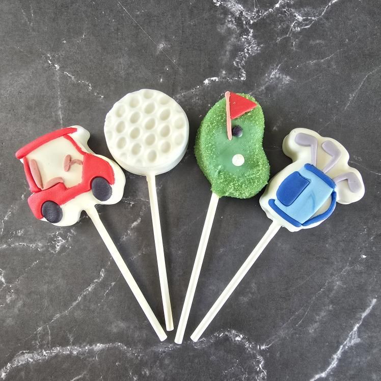 Golf Cake Pop Molds | Deluxe Cutter, Popper with fondant stamp and cutter