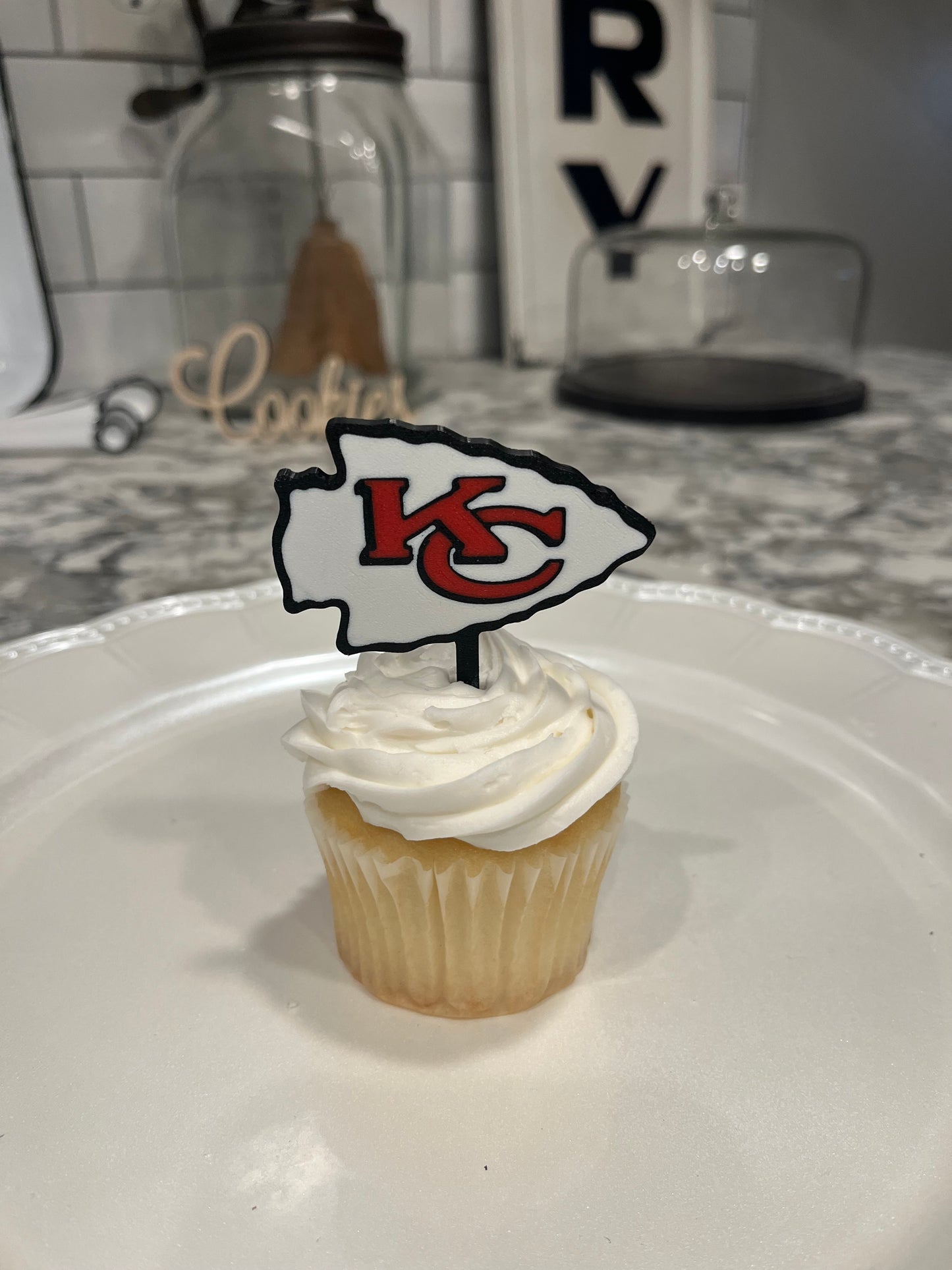 KC Football Cupcake Toppers | Set of 12