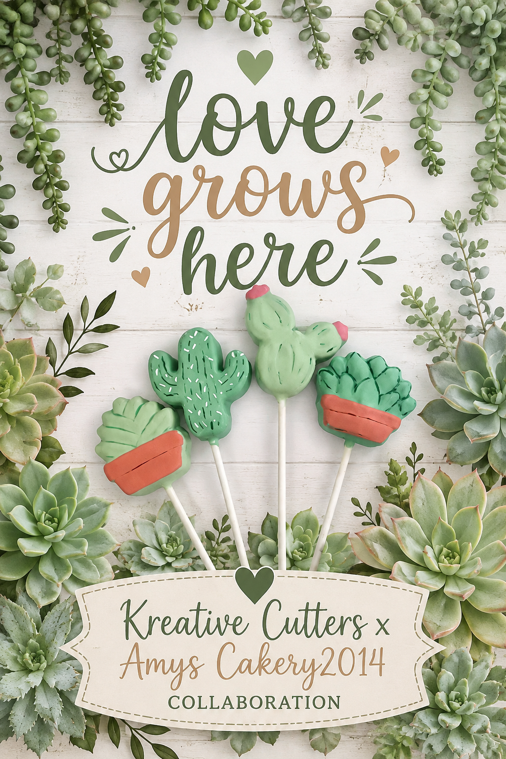 Cactus 1 Cake Pop Mold |Deluxe Cutter, Popper, and Tray Option