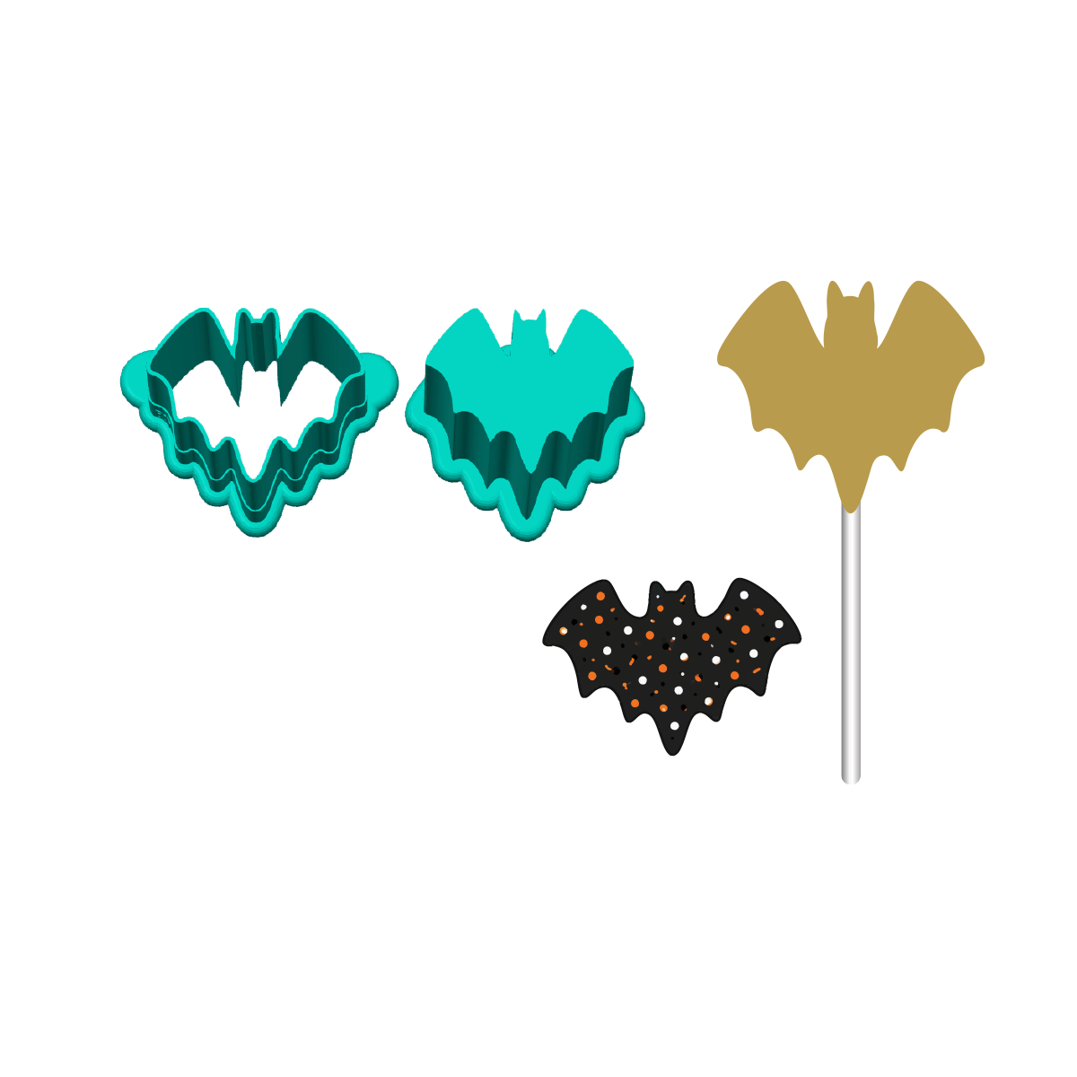 Halloween Frosted Animal Cake Pop Molds | Cutter, Popper, and Tray Options